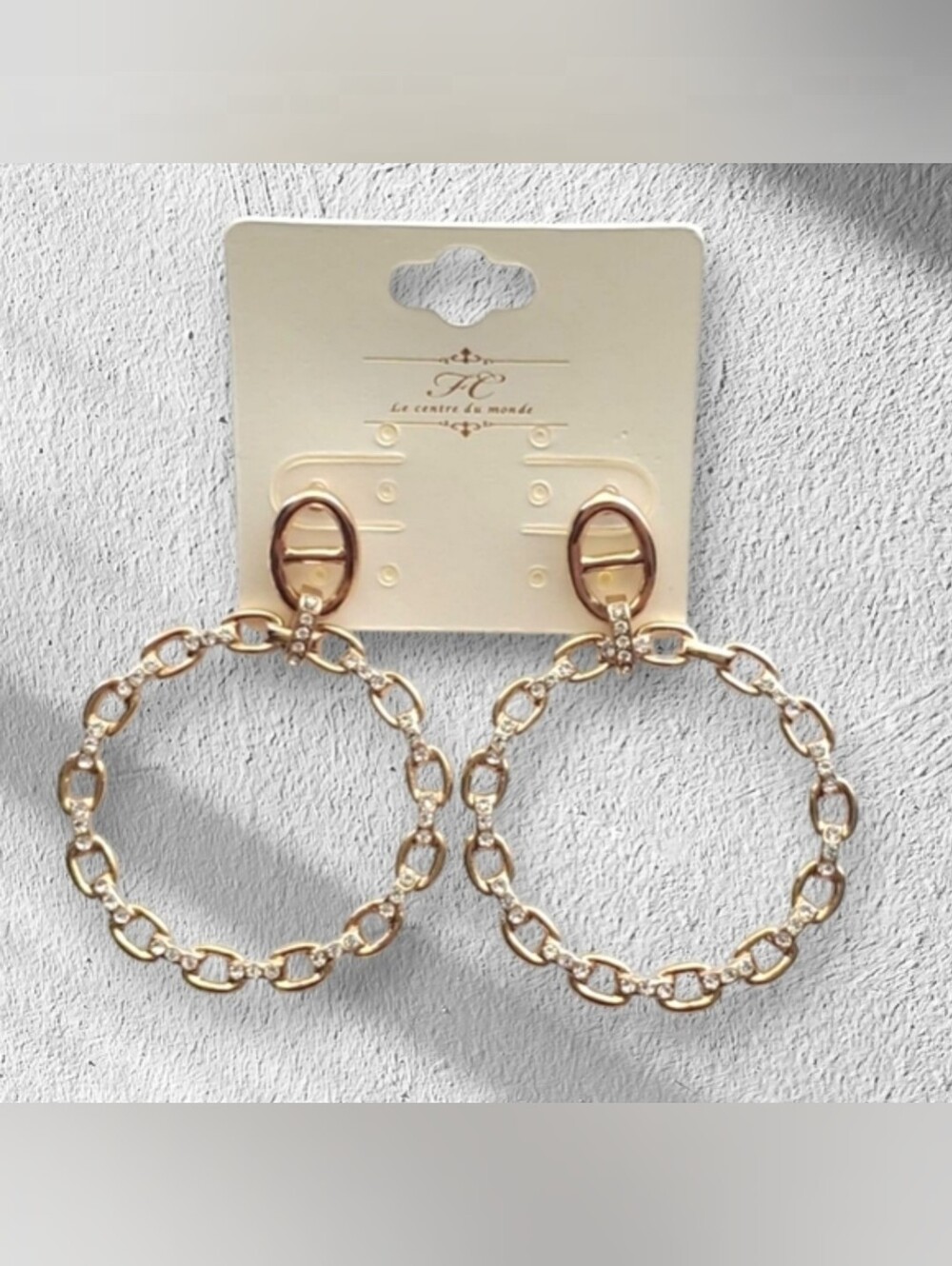 Dangle Rhinestone Hoops